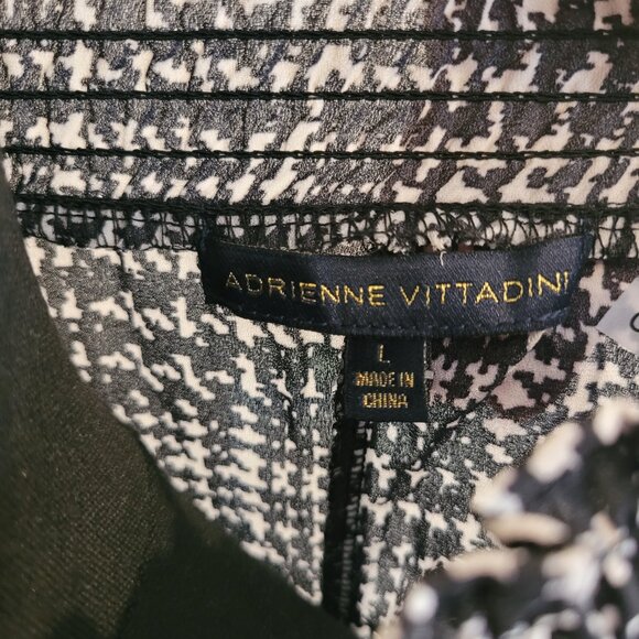 Women's Black and White, High Neck Blouse - Picture 2 of 2